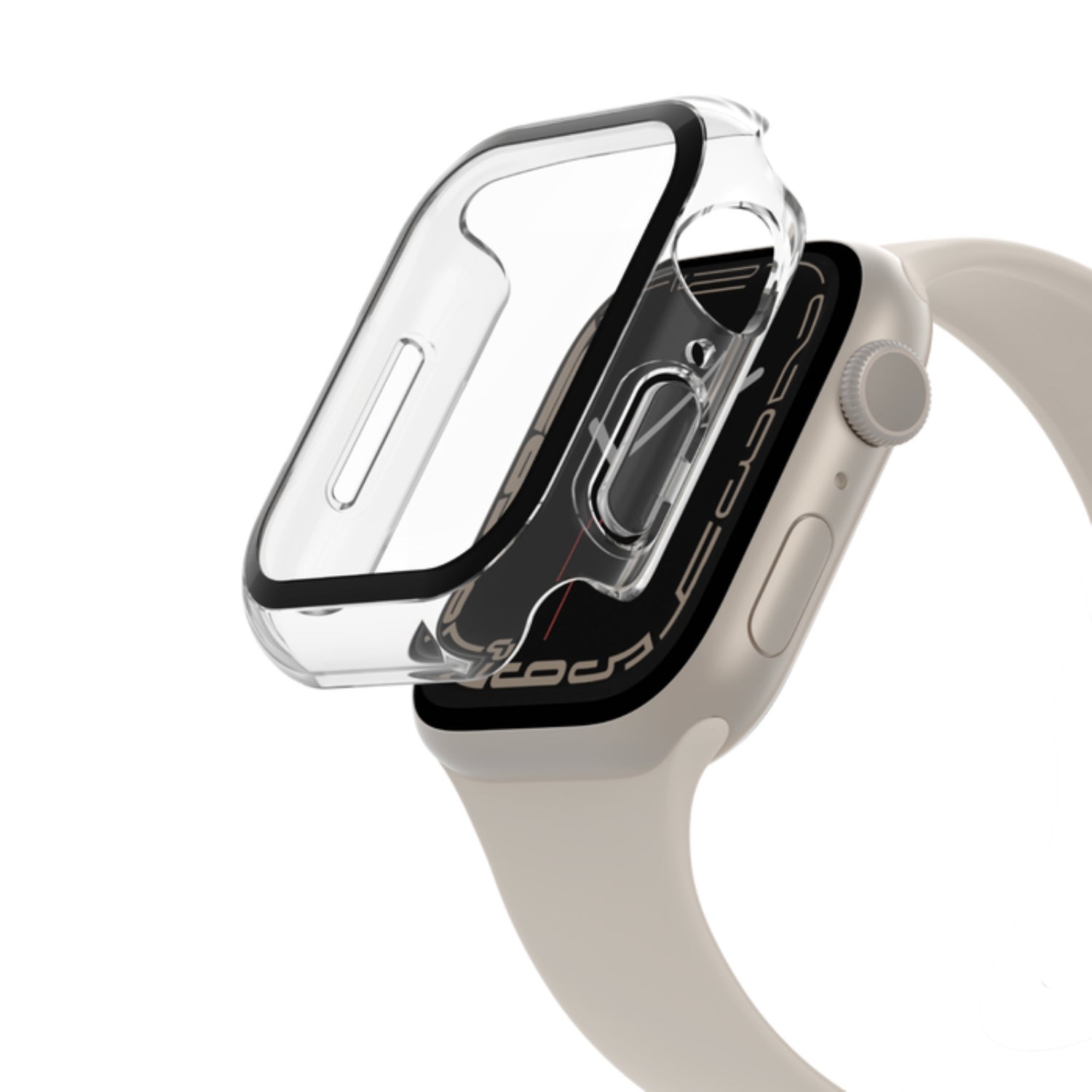 Bumper para Apple Watch Serie 8/ 7/6 y SE 45mm Transparente