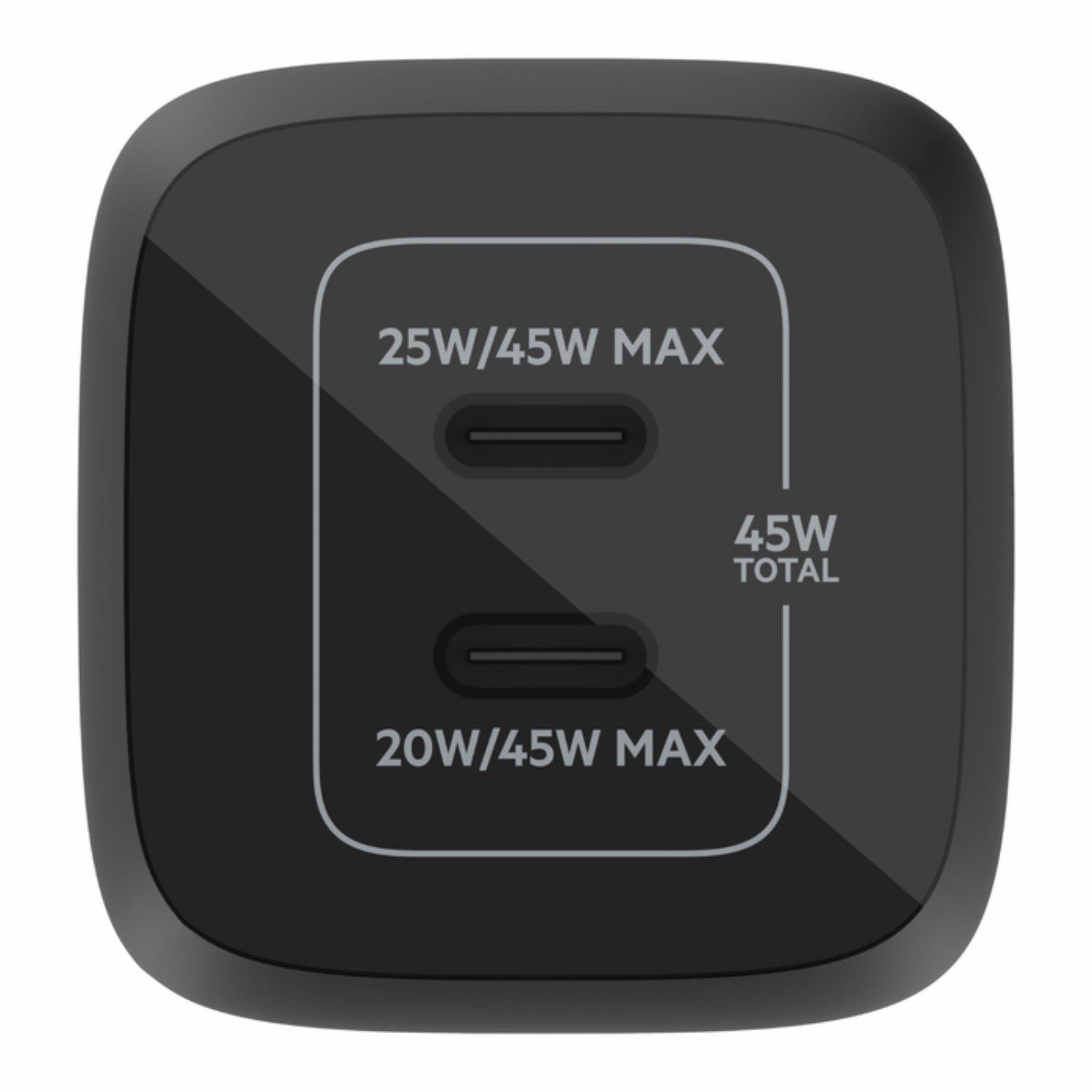 Cargador 45W Max 2x USB-C Negro