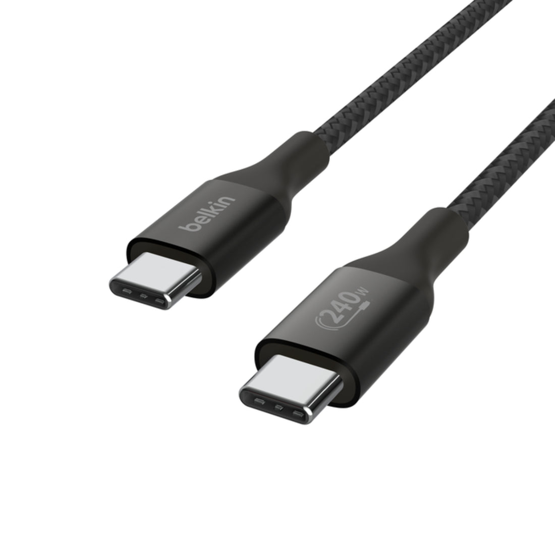 Cable USB-C a USB-C 240W de 2.0 Mt trenzado Belkin Negro