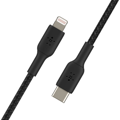 Cable trenzado USB-C a Lightning BOOSTCHARGE de 1 m