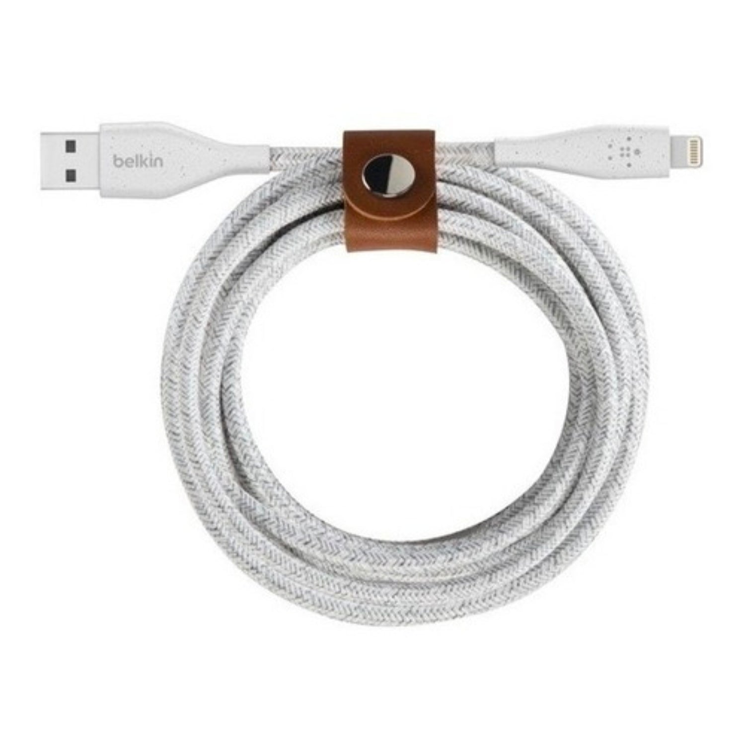 Cable Lighning A Usb-a 2 Mt Duratek Plus Belkin Blanco