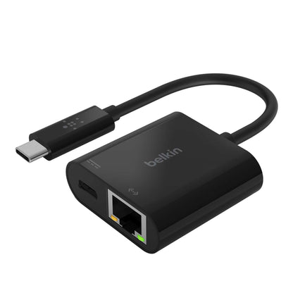 Adaptador USB-C a Ethernet con entrada de carga