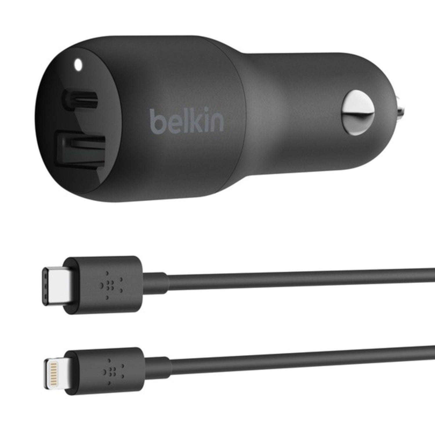 Cargador 32w Para Auto Con Cable Lightning Belkin Negro